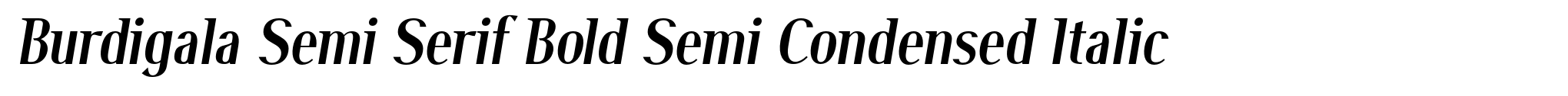 Burdigala Semi Serif Bold Semi Condensed Italic image
